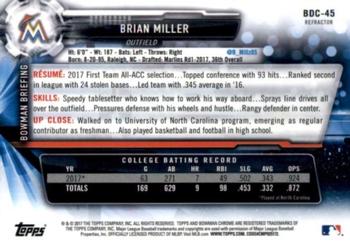 2017 Bowman Draft - Chrome Refractor #BDC-45 Brian Miller Back
