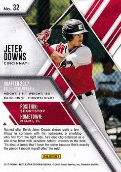 2017 Panini Elite Extra Edition - Status Die Cut Red #32 Jeter Downs Back