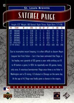 2003 SP Legendary Cuts #113 Satchel Paige Back