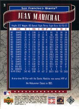 2003 SP Legendary Cuts #71 Juan Marichal Back