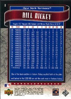 2003 SP Legendary Cuts #8 Bill Dickey Back