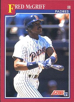 1991 Score Rookie & Traded #58T Fred McGriff Front