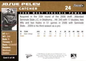 2009 MultiAd West Virginia Power #5 Josue Peley Back
