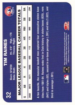2003 Donruss Montreal Expos #32 Tim Raines Back
