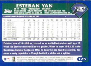 2003 Topps #125 Esteban Yan Back
