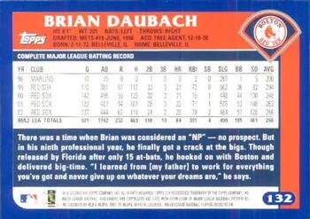 2003 Topps #132 Brian Daubach Back