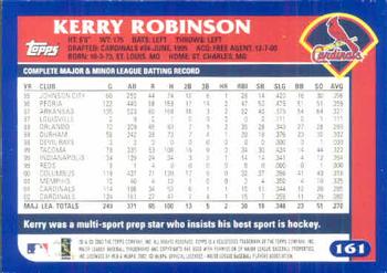 2003 Topps #161 Kerry Robinson Back