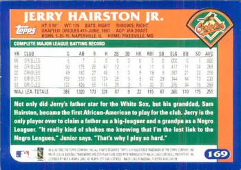 2003 Topps #169 Jerry Hairston Jr. Back