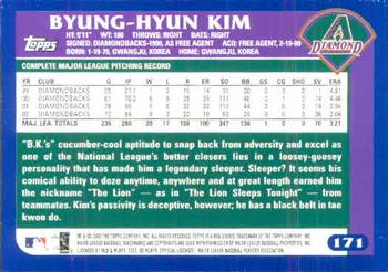 2003 Topps #171 Byung-Hyun Kim Back