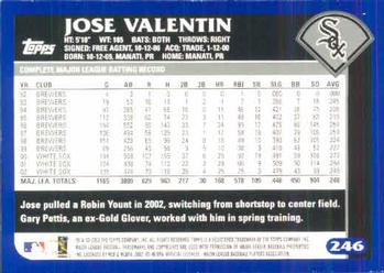 2003 Topps #246 Jose Valentin Back