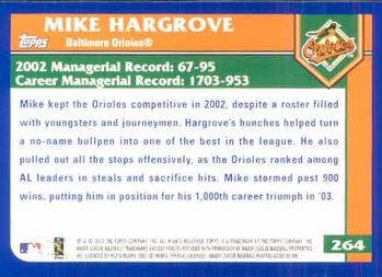 2003 Topps #264 Mike Hargrove Back