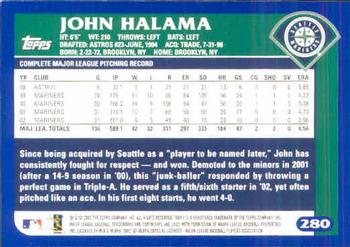 2003 Topps #280 John Halama Back