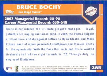 2003 Topps #285 Bruce Bochy Back