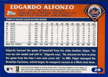 2003 Topps #28 Edgardo Alfonzo Back