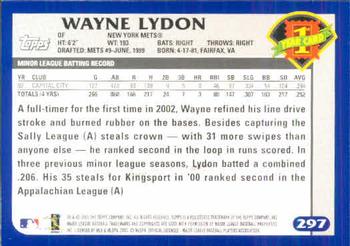 2003 Topps #297 Wayne Lydon Back