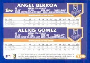 2003 Topps #328 Angel Berroa / Alexis Gomez Back