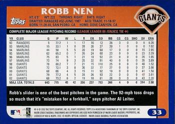 2003 Topps #33 Robb Nen Back