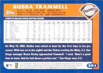 2003 Topps #391 Bubba Trammell Back