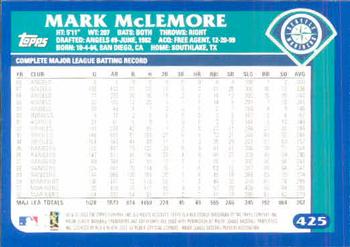 2003 Topps #425 Mark McLemore Back