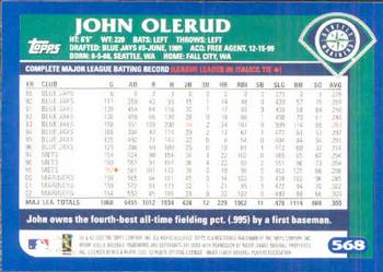 2003 Topps #568 John Olerud Back