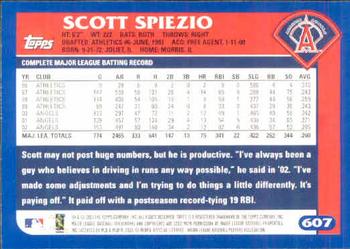 2003 Topps #607 Scott Spiezio Back