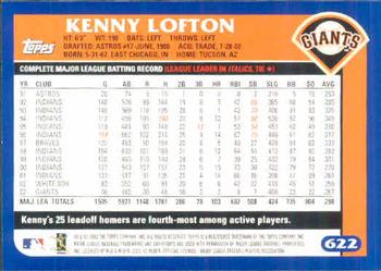2003 Topps #622 Kenny Lofton Back