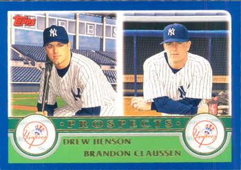 2003 Topps #681 Drew Henson / Brandon Claussen Front
