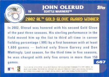2003 Topps #687 John Olerud Back
