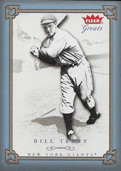 2004 Fleer Greats of the Game - Blue #12 Bill Terry Front