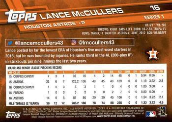 2017 Topps - Limited Edition #16 Lance McCullers Back