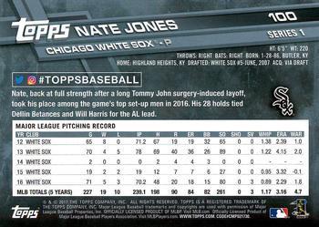 2017 Topps - Limited Edition #100 Nate Jones Back