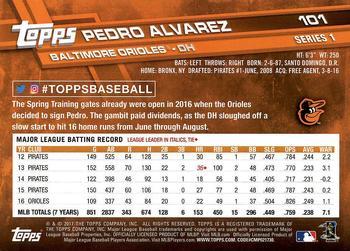 2017 Topps - Limited Edition #101 Pedro Alvarez Back