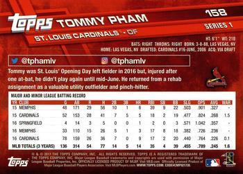 2017 Topps - Limited Edition #158 Tommy Pham Back