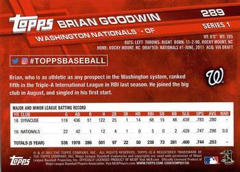 2017 Topps - Limited Edition #289 Brian Goodwin Back