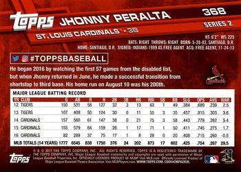 2017 Topps - Limited Edition #368 Jhonny Peralta Back