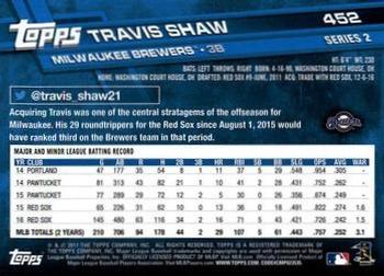 2017 Topps - Limited Edition #452 Travis Shaw Back