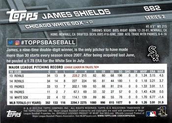 2017 Topps - Limited Edition #682 James Shields Back