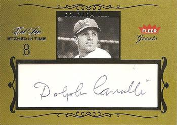 2004 Fleer Greats of the Game - Etched in Time Cuts #ET-DC Dolph Camilli Front