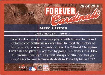2004 Fleer Greats of the Game - Forever #28F Steve Carlton Back