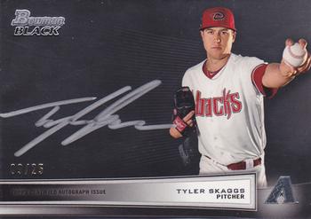 2012 Bowman Chrome - Black Collection Autographs #BBC-TS Tyler Skaggs Front