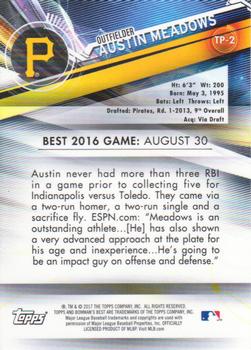 2017 Bowman's Best - Top Prospects #TP-2 Austin Meadows Back