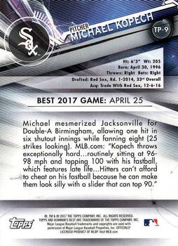 2017 Bowman's Best - Top Prospects #TP-9 Michael Kopech Back