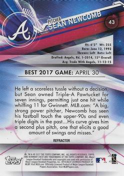 2017 Bowman's Best - Atomic Refractor #43 Sean Newcomb Back
