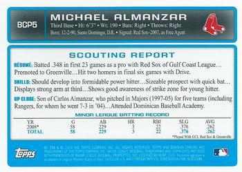2009 Bowman - Chrome Prospects #BCP5 Michael Almanzar Back
