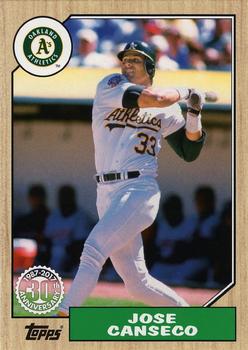 2017 Topps New Era - 1987 Topps Baseball 30th Anniversary #87T-8 Jose Canseco Front