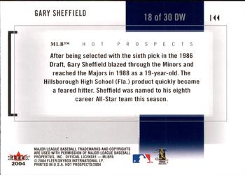 2004 Fleer Hot Prospects Draft Edition - Draft Rewind #18DW Gary Sheffield Back
