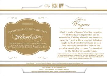 2017 Panini Flawless - Flawless Cuts Memorabilia #FCM-HW Honus Wagner Back