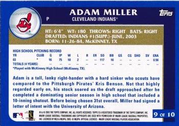 2003 Topps - Draft Picks #9 Adam Miller Back