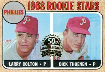 2017 Topps Heritage - 50th Anniversary Buybacks #348 Phillies 1968 Rookie Stars (Larry Colton / Dick Thoenen) Front