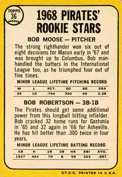 2017 Topps Heritage - 50th Anniversary Buybacks #36 Pirates 1968 Rookie Stars - Moose / Robertson Back